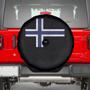 Norway Flag Spare Tire Cover Distressed Norwegian Norge Nordic Red White Blue Symbol TS10 Black Print Your Wear