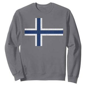 Norway Flag Sweatshirt Distressed Norwegian Norge Nordic Red White Blue Symbol TS10 Charcoal Print Your Wear