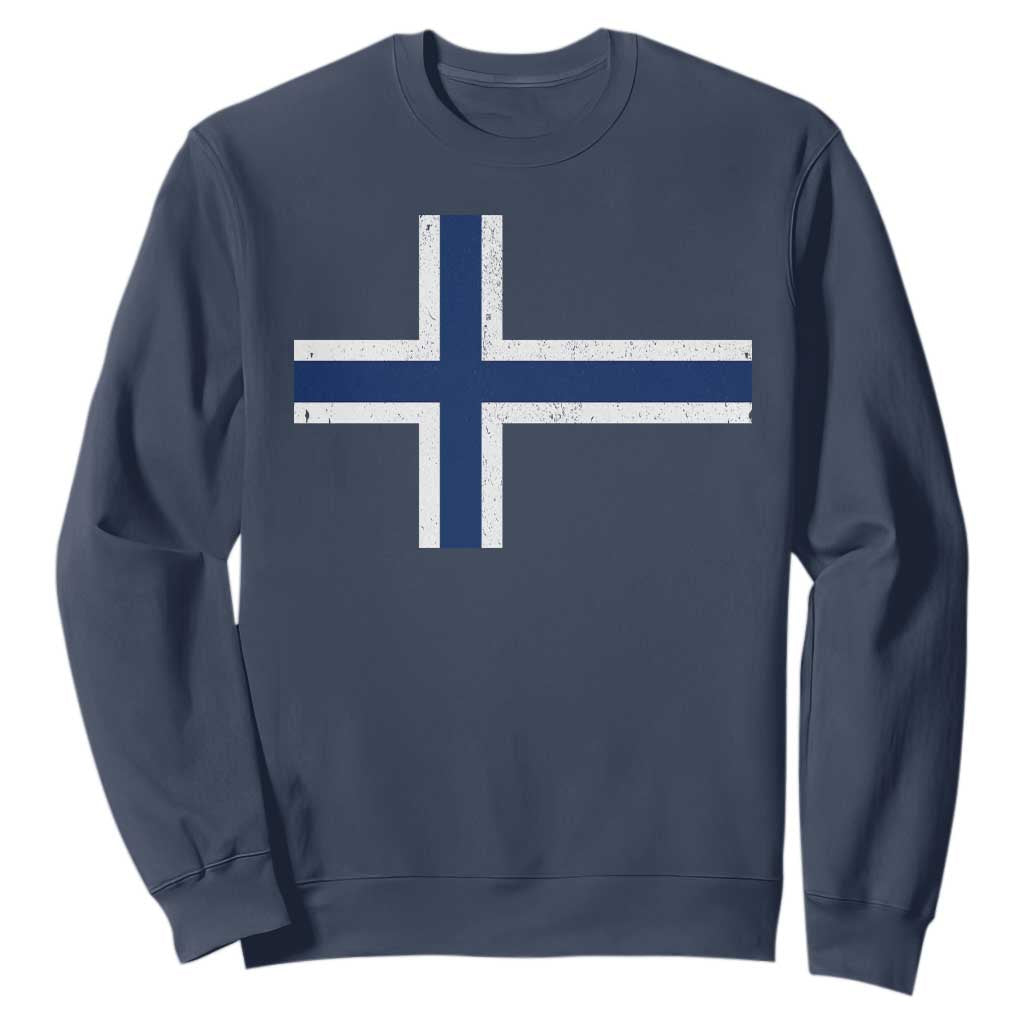 Norway Flag Sweatshirt Distressed Norwegian Norge Nordic Red White Blue Symbol TS10 Navy Print Your Wear