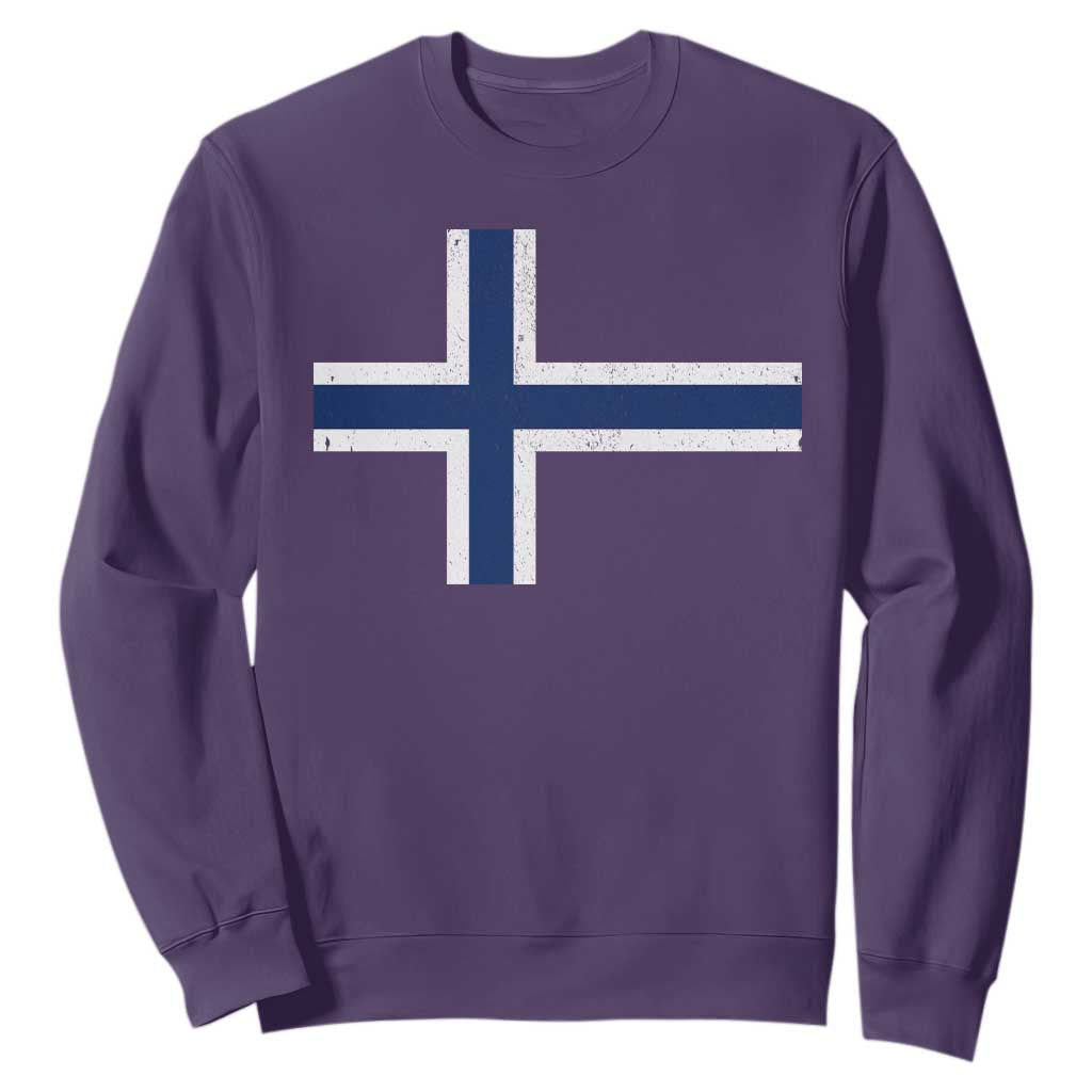 Norway Flag Sweatshirt Distressed Norwegian Norge Nordic Red White Blue Symbol TS10 Purple Print Your Wear