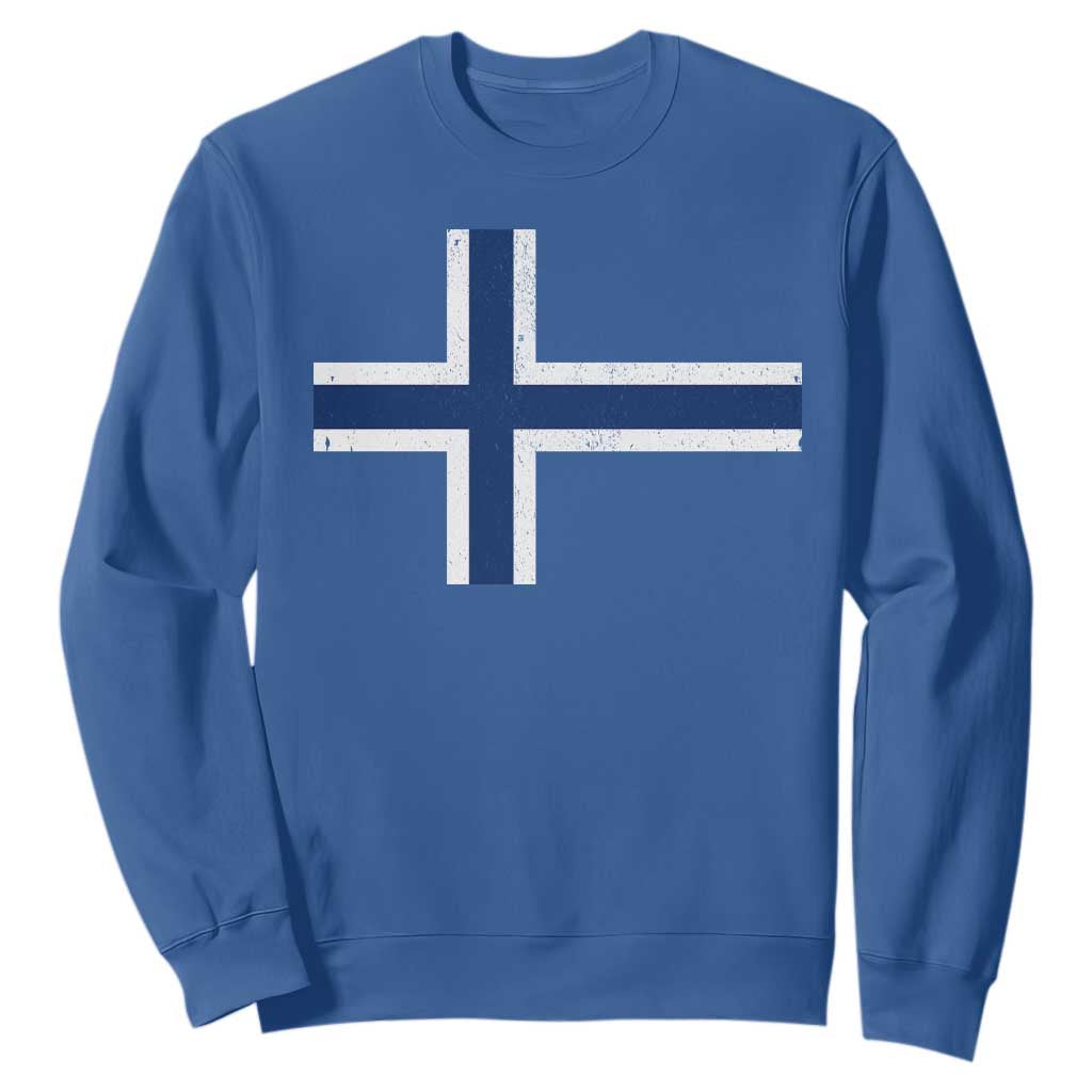 Norway Flag Sweatshirt Distressed Norwegian Norge Nordic Red White Blue Symbol TS10 Royal Blue Print Your Wear