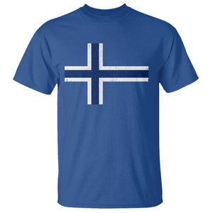 Norway Flag T Shirt Distressed Norwegian Norge Nordic Red White Blue Symbol TS10 Royal Blue Print Your Wear