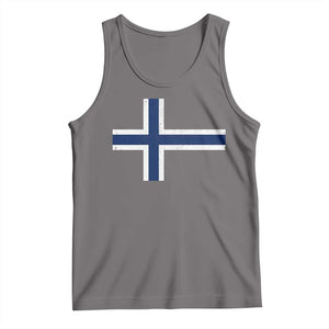 Norway Flag Tank Top Distressed Norwegian Norge Nordic Red White Blue Symbol TS10 Deep Heather Print Your Wear