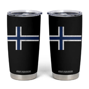 Norway Flag Tumbler Cup Distressed Norwegian Norge Nordic Red White Blue Symbol TS10 Black Print Your Wear