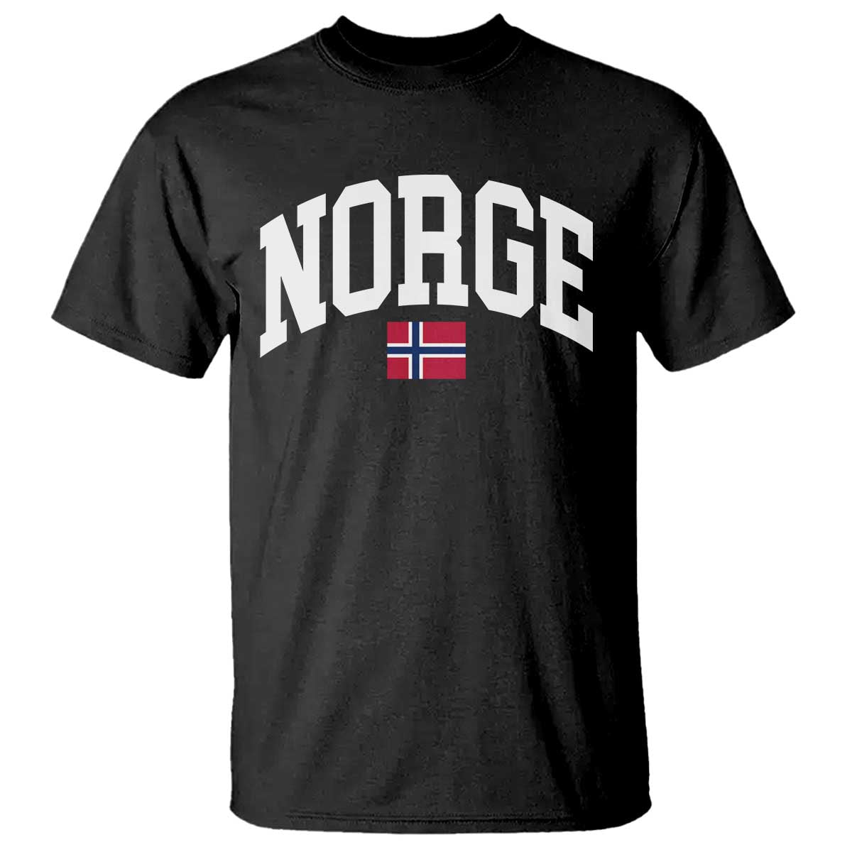 Norge Norway Flag T Shirt Retro Varsity Lettering Norwegian Pride Scandinavian Heritage Graphic TS10 Black Print Your Wear
