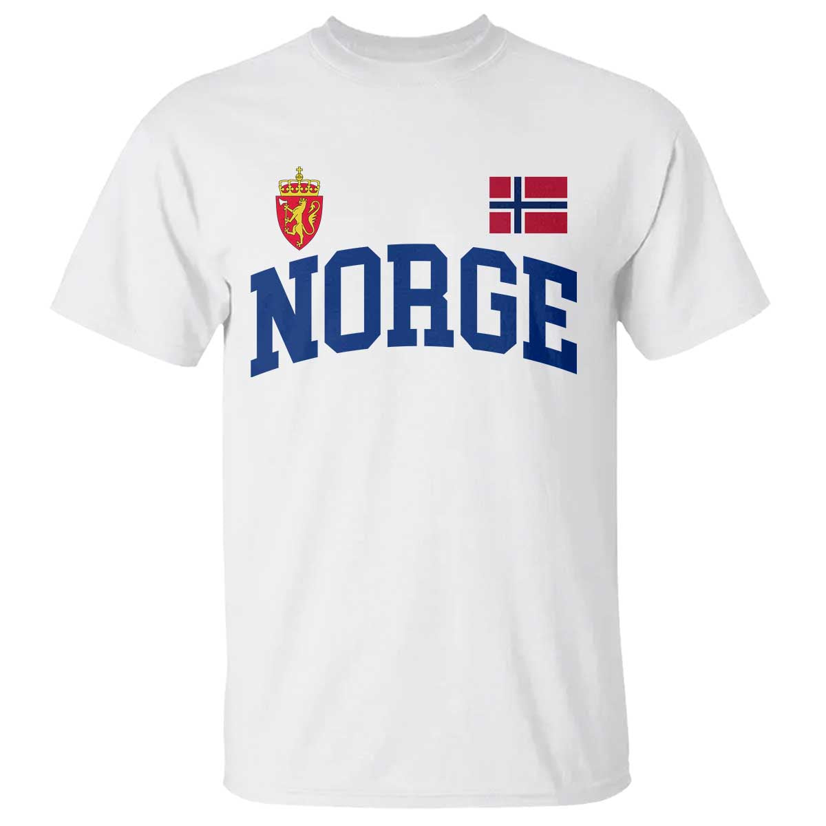 Norge Flag Norway Norwegian T Shirt Vintage Retro TS10 White Print Your Wear