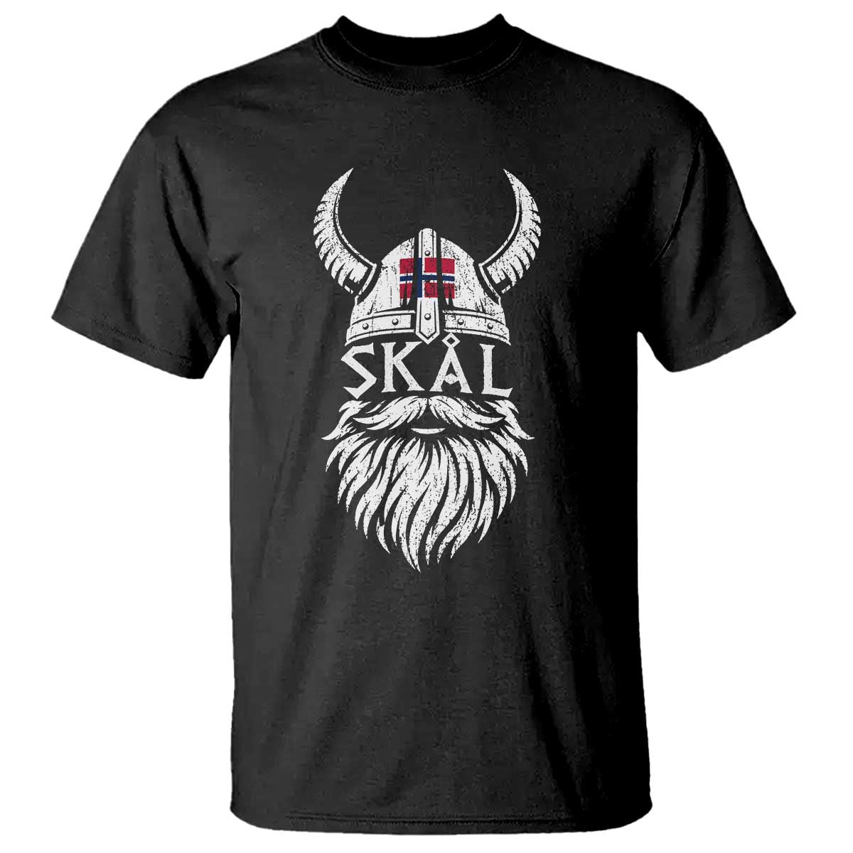 Skål Viking Norway Flag T Shirt Norwegian Cheer Vintage Norse Pride Graphic TS10 Black Print Your Wear