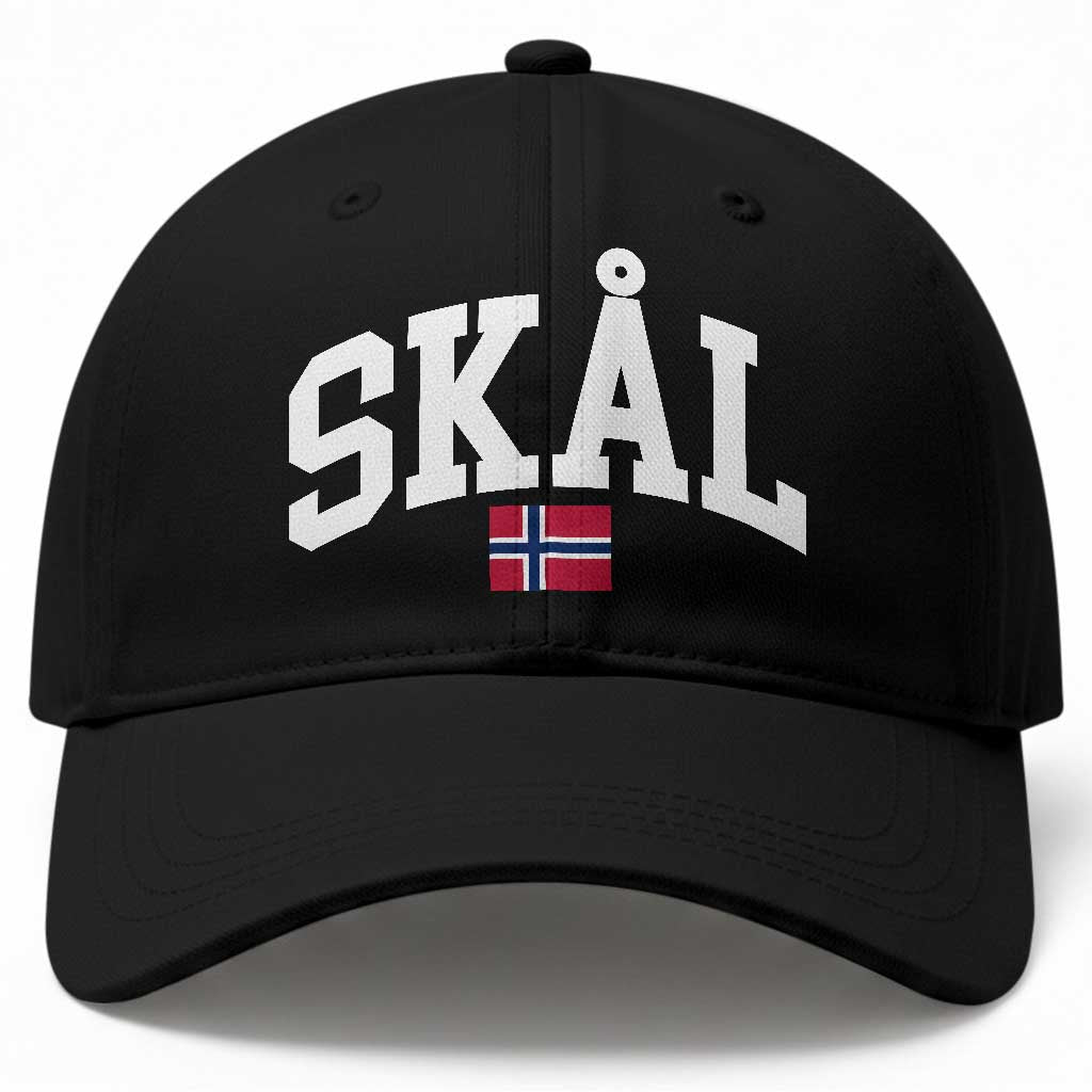 Skal Norwegian Sayings Baseball Cap Cheers in Norwegian Norway Viking Heritage Scandinavian Graphic TS10 Print Your Wear