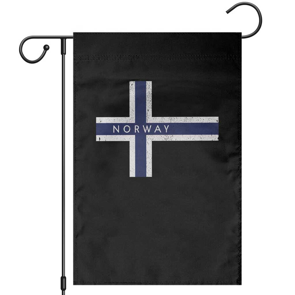 Norway Flag Cross Garden Flag Vintage Distressed Norwegian Heritage Patriotic Scandinavian Graphic TS10 Black Print Your Wear
