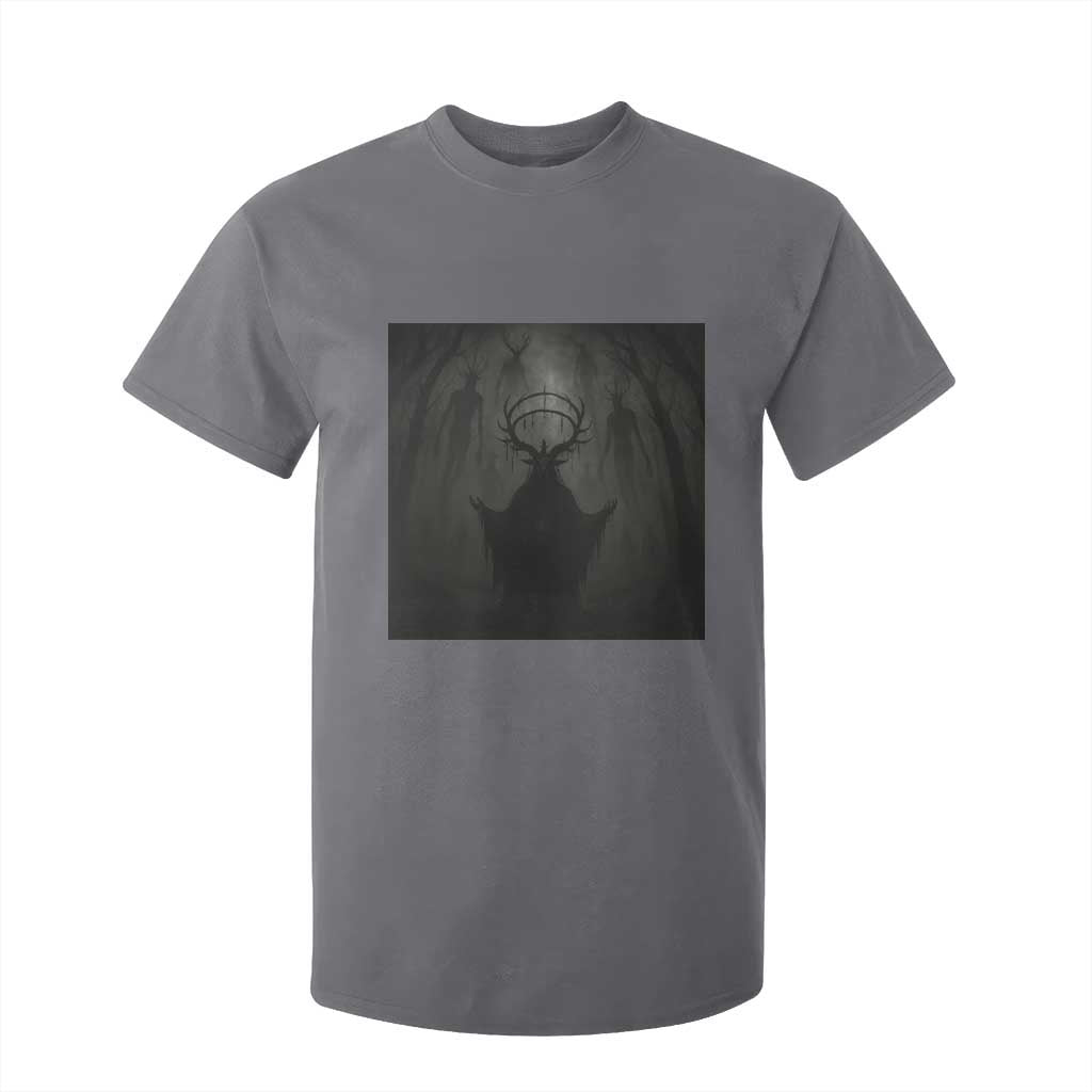 Wendigo T Shirt For Kid Gothic Horror Forest Demon Cryptid Occult Dark Fantasy TS10 Charcoal Print Your Wear