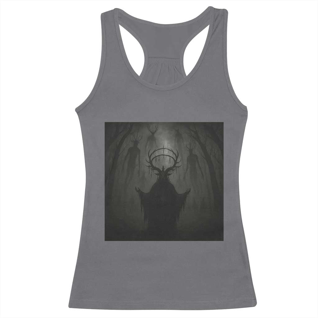 Wendigo Racerback Tank Top Gothic Horror Forest Demon Cryptid Occult Dark Fantasy TS10 Charcoal Print Your Wear