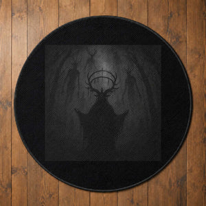 Wendigo Round Rug Gothic Horror Forest Demon Cryptid Occult Dark Fantasy