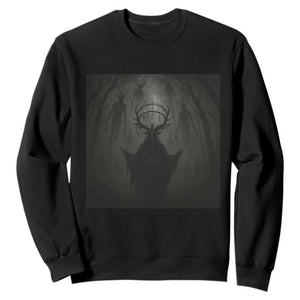 Wendigo Sweatshirt Gothic Horror Forest Demon Cryptid Occult Dark Fantasy TS10 Black Print Your Wear
