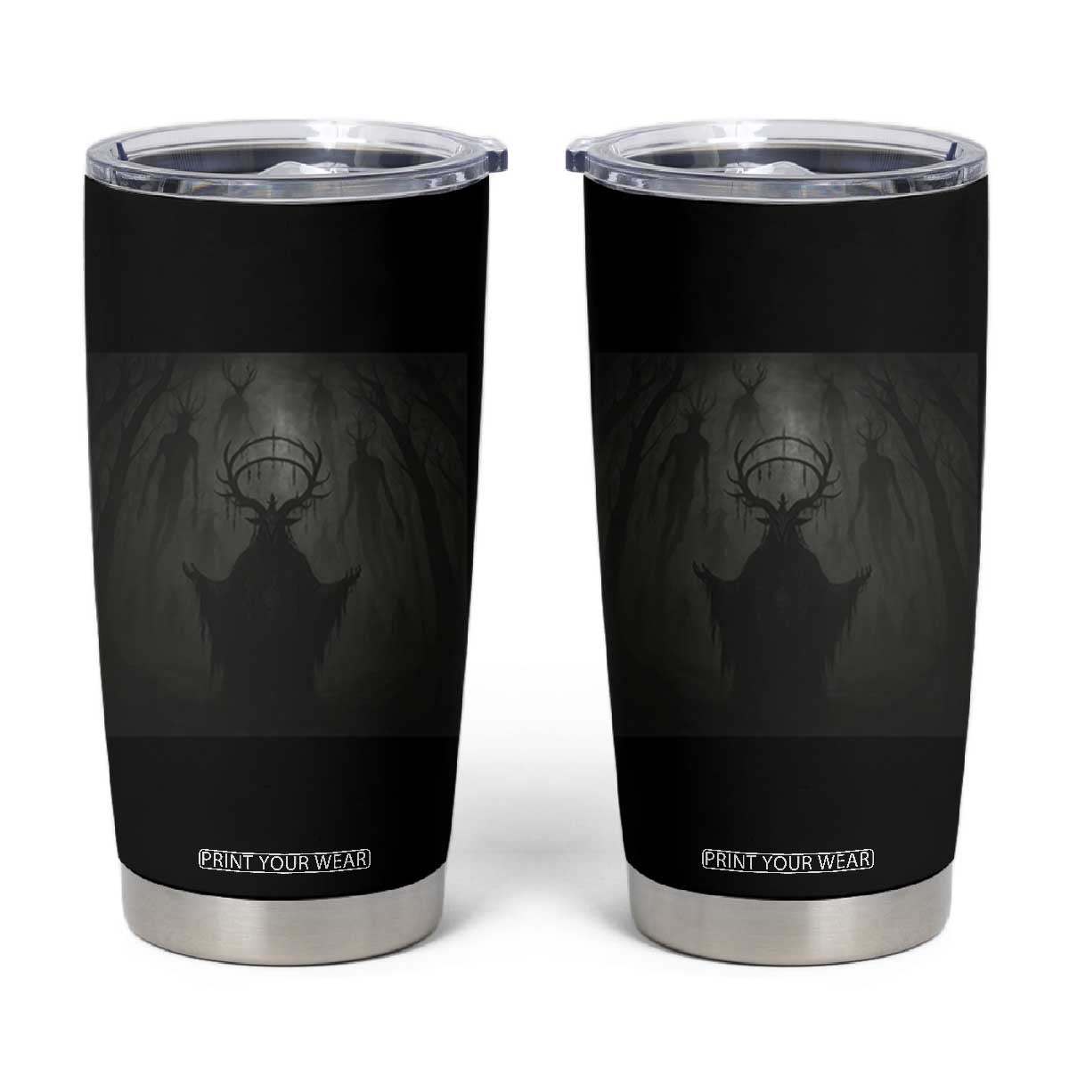 Wendigo Tumbler Cup Gothic Horror Forest Demon Cryptid Occult Dark Fantasy TS10 Black Print Your Wear
