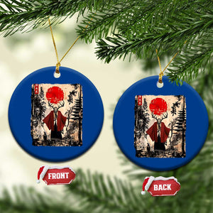 Samurai Wendigo Ceramic Ornament Japanese Vintage Graphic Ukiyo-e Art Funny Dark Fantasy TS10 1pc Blue Print Your Wear
