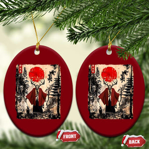 Samurai Wendigo Ceramic Ornament Japanese Vintage Graphic Ukiyo-e Art Funny Dark Fantasy TS10 Print Your Wear