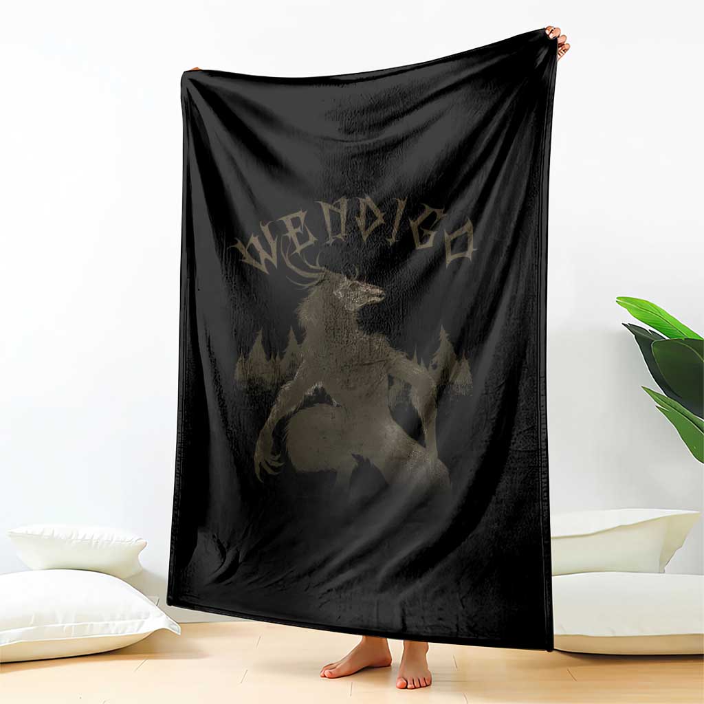Wendigo Throw Blanket Horror Cryptid Occult Dark Fantasy TS10 Print Your Wear