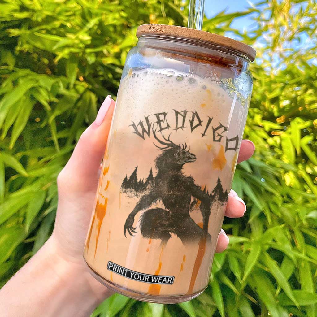 Wendigo Glass Can Horror Cryptid Occult Dark Fantasy TS10 Black Print Your Wear