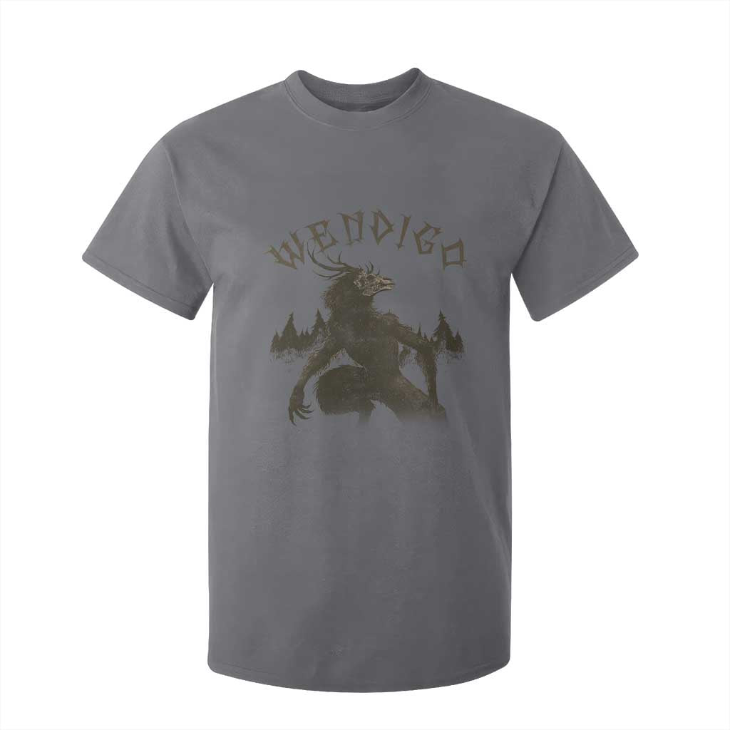 Wendigo T Shirt For Kid Horror Cryptid Occult Dark Fantasy TS10 Charcoal Print Your Wear