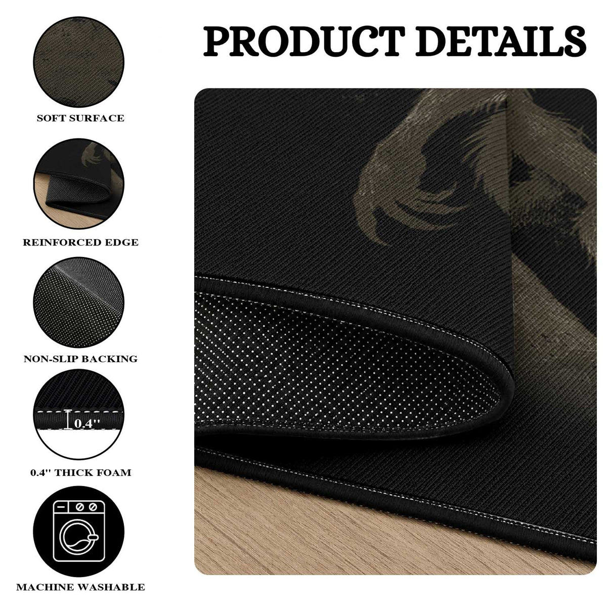 Wendigo Round Rug Horror Cryptid Occult Dark Fantasy