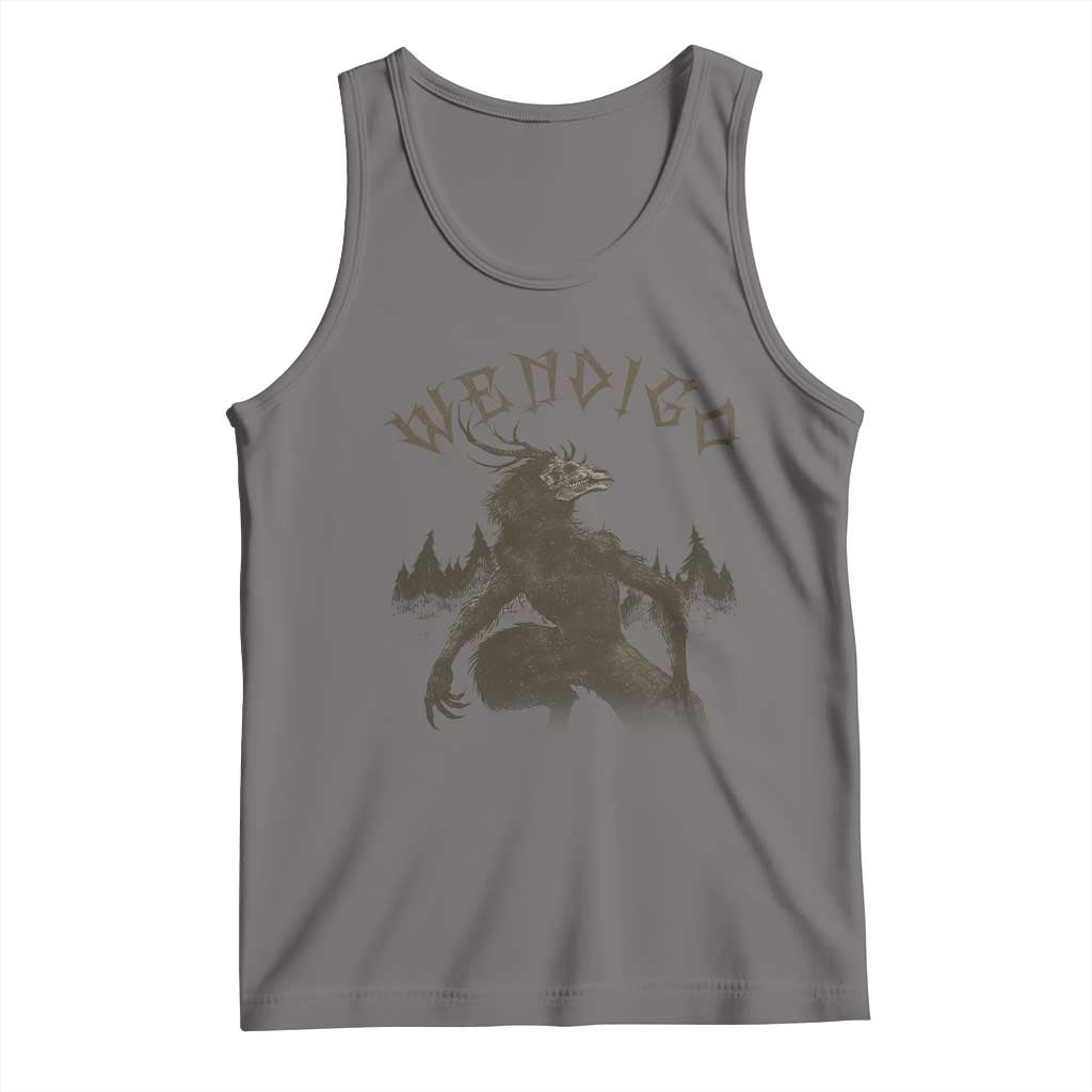 Wendigo Tank Top Horror Cryptid Occult Dark Fantasy TS10 Deep Heather Print Your Wear