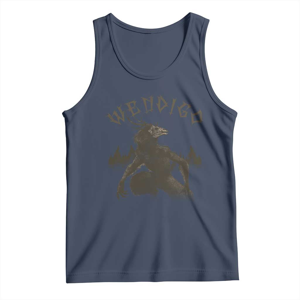 Wendigo Tank Top Horror Cryptid Occult Dark Fantasy TS10 Navy Print Your Wear