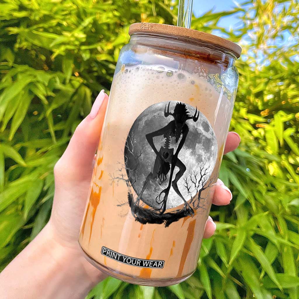 Wendigo Glass Can Cryptid Horror Moon Mythical Creature Halloween TS10 Black Print Your Wear