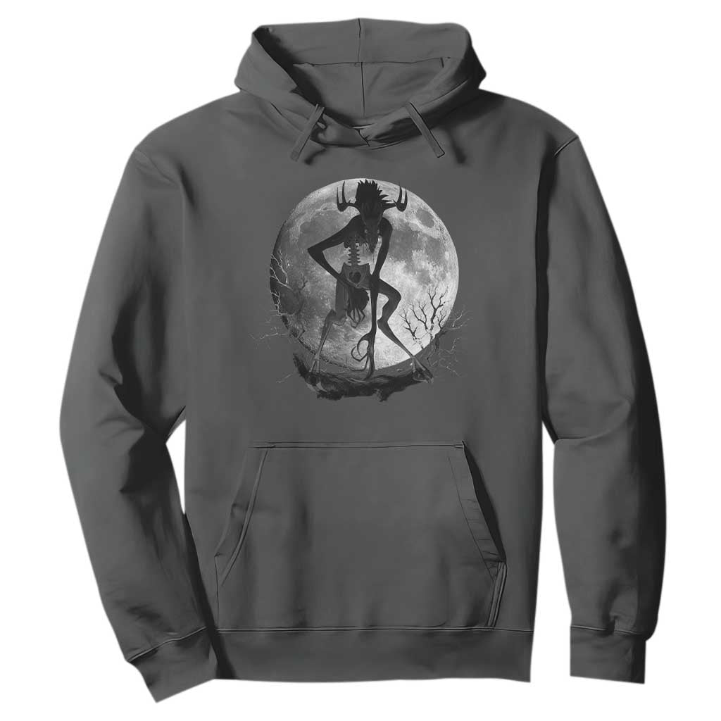 Wendigo Hoodie Cryptid Horror Moon Mythical Creature Halloween TS10 Dark Heather Print Your Wear