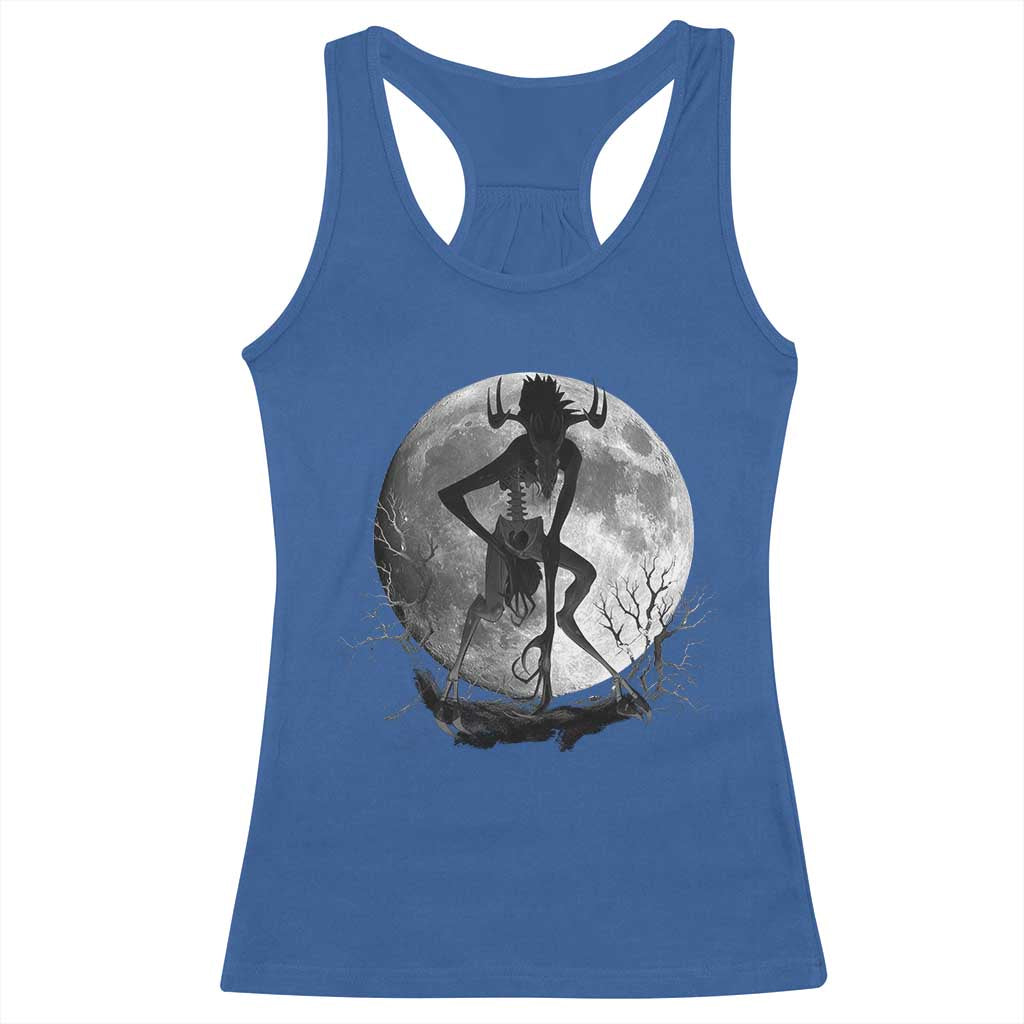 Wendigo Racerback Tank Top Cryptid Horror Moon Mythical Creature Halloween TS10 Royal Blue Print Your Wear