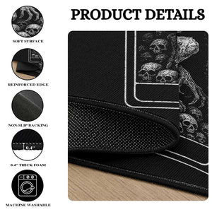 Wendigo Round Rug Tarot Card Horror Cryptid Occult Dark Fantasy