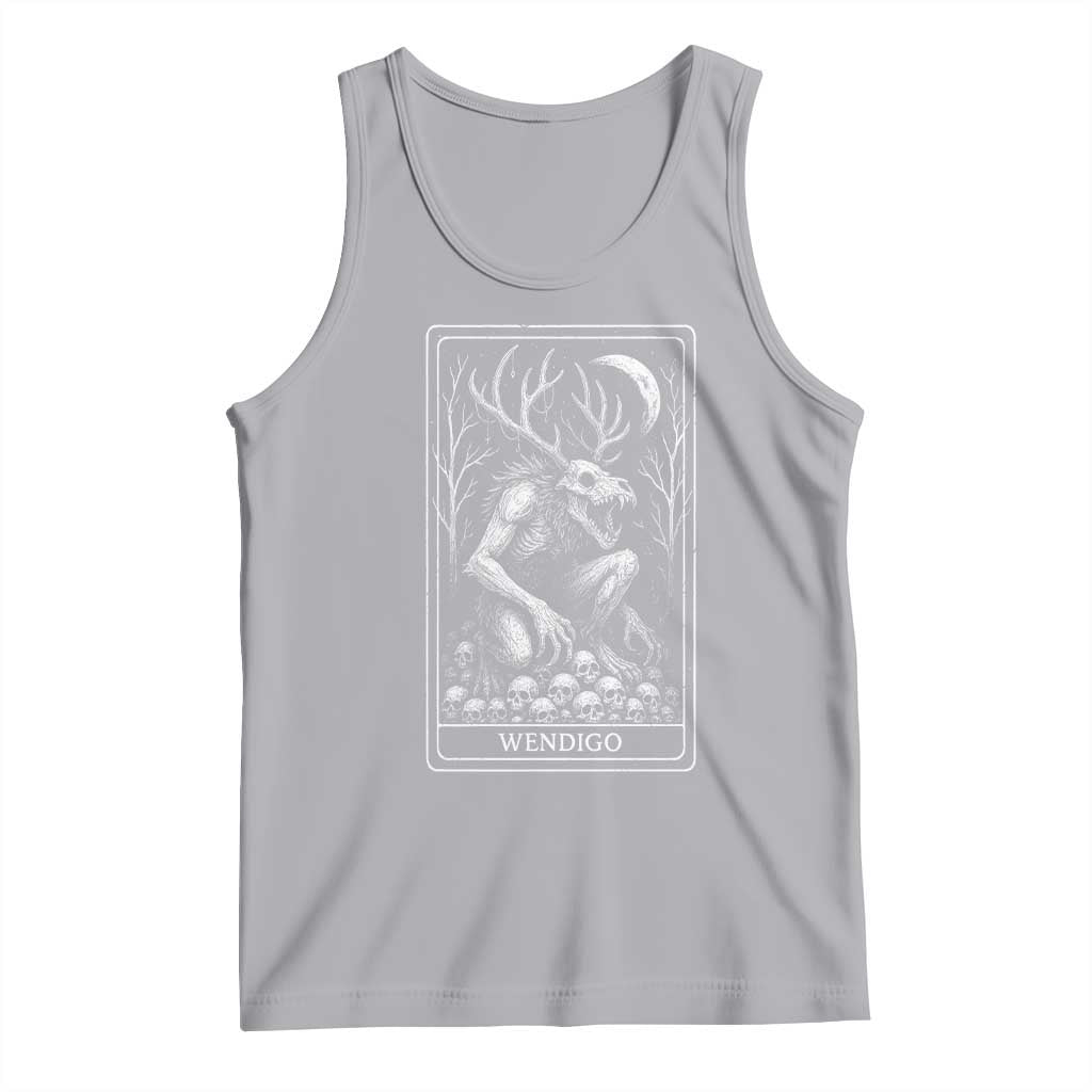 Wendigo Tank Top Tarot Card Horror Cryptid Occult Dark Fantasy TS10 Athletic Heather Print Your Wear
