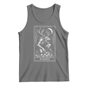 Wendigo Tank Top Tarot Card Horror Cryptid Occult Dark Fantasy TS10 Black Heather Print Your Wear