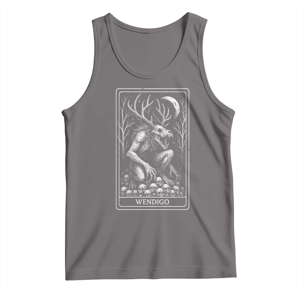 Wendigo Tank Top Tarot Card Horror Cryptid Occult Dark Fantasy TS10 Deep Heather Print Your Wear