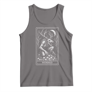 Wendigo Tank Top Tarot Card Horror Cryptid Occult Dark Fantasy TS10 Deep Heather Print Your Wear