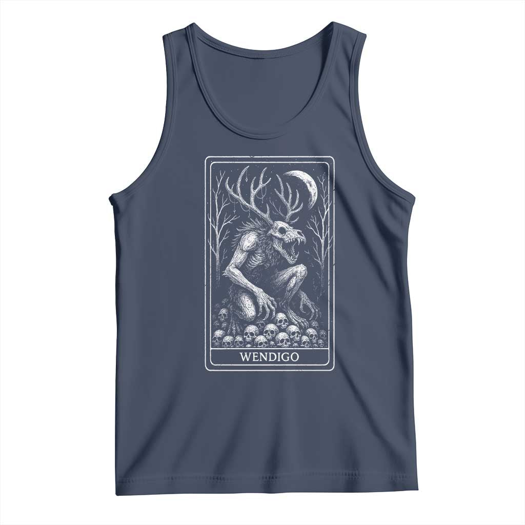Wendigo Tank Top Tarot Card Horror Cryptid Occult Dark Fantasy TS10 Navy Print Your Wear