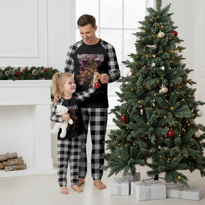 Wendigo Plaid Pajama Set Riding Skeleton Cryptid Occult Dark Fantasy TS10 White Plaid Print Your Wear