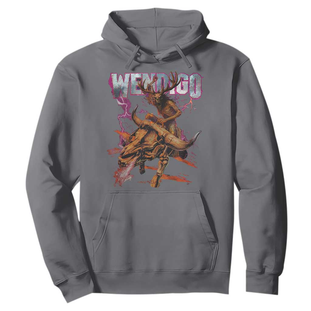 Wendigo Hoodie Riding Skeleton Cryptid Occult Dark Fantasy TS10 Charcoal Print Your Wear