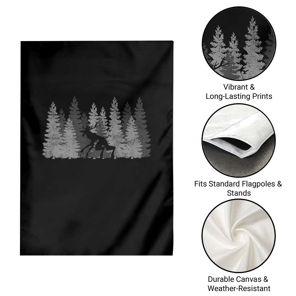 Wendigo Garden Flag Mountain Trees Cryptid Occult Dark Fantasy TS10 Print Your Wear