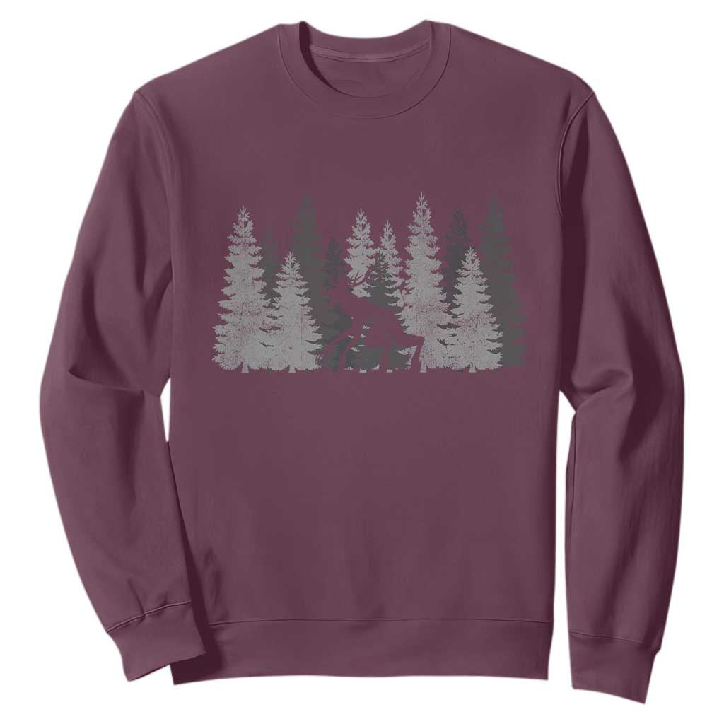 Wendigo Sweatshirt Mountain Trees Cryptid Occult Dark Fantasy TS10 Maroon Print Your Wear