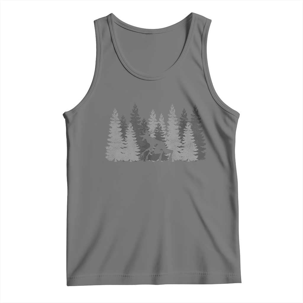 Wendigo Tank Top Mountain Trees Cryptid Occult Dark Fantasy TS10 Black Heather Print Your Wear