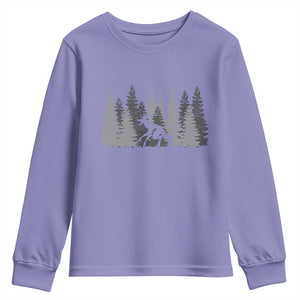 Wendigo Youth Sweatshirt Mountain Trees Cryptid Occult Dark Fantasy TS10 Violet Print Your Wear