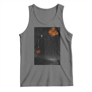 Halloween Wendigo Tank Top Scary Pumpkin Moon TS10 Black Heather Print Your Wear