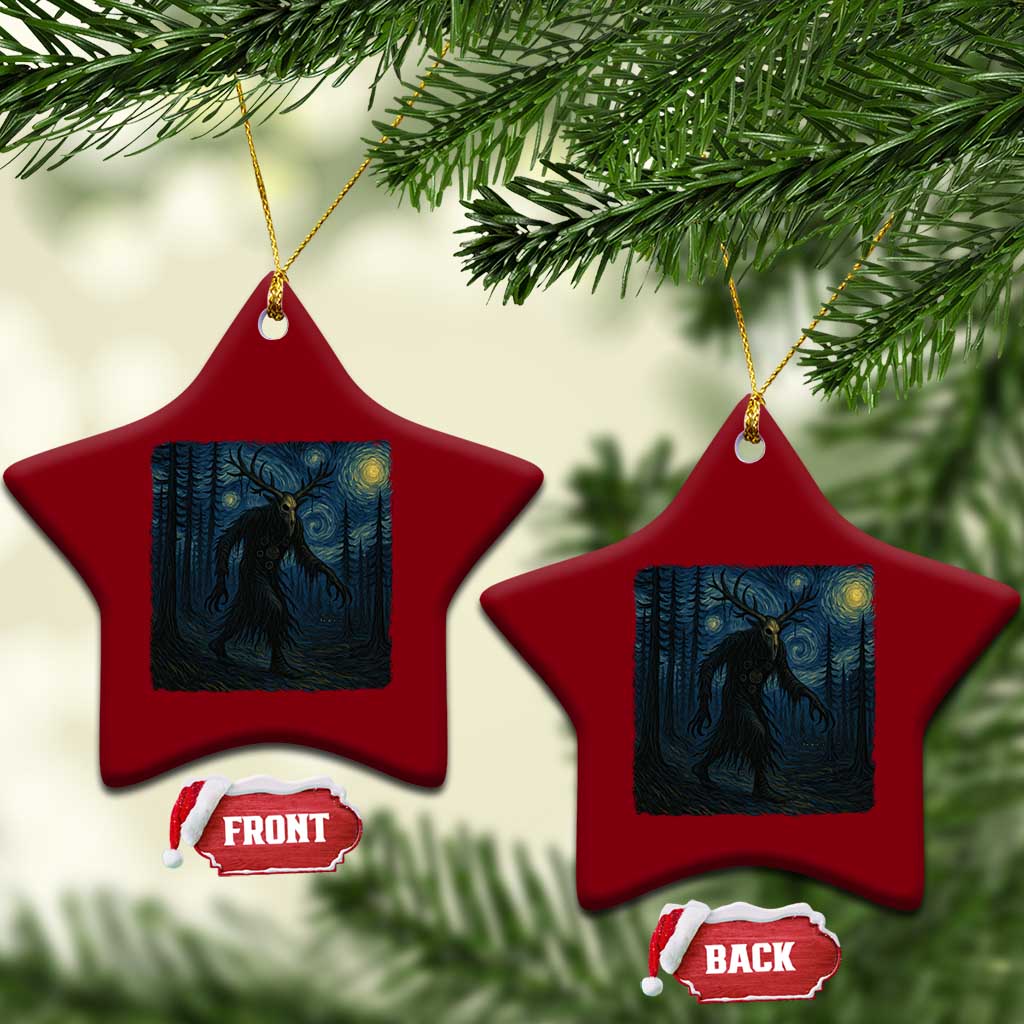 Wendigo Starry Night Ceramic Ornament Van Gogh Dark Fantasy Cryptid Lovers TS10 Print Your Wear