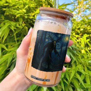 Wendigo Starry Night Glass Can Van Gogh Dark Fantasy Cryptid Lovers TS10 Black Print Your Wear