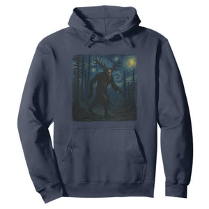 Wendigo Starry Night Hoodie Van Gogh Dark Fantasy Cryptid Lovers TS10 Navy Print Your Wear