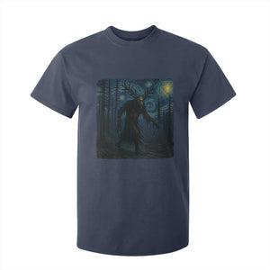 Wendigo Starry Night T Shirt For Kid Van Gogh Dark Fantasy Cryptid Lovers TS10 Navy Print Your Wear