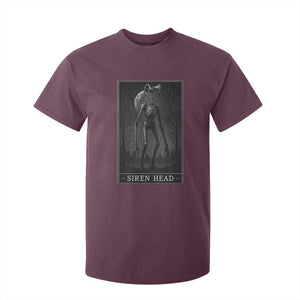 Siren Head T Shirt For Kid Tarot Card Horror American Cryptid TS10 Maroon Print Your Wear
