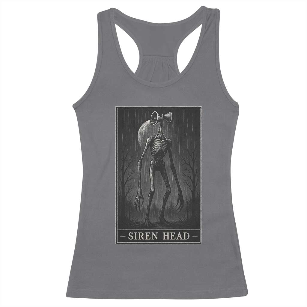 Siren Head Racerback Tank Top Tarot Card Horror American Cryptid TS10 Charcoal Print Your Wear