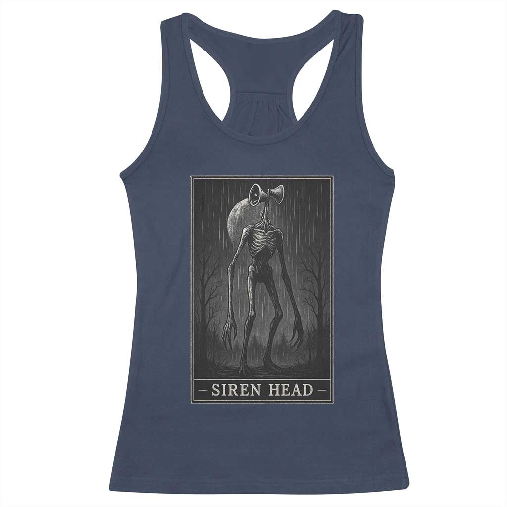Siren Head Racerback Tank Top Tarot Card Horror American Cryptid TS10 Navy Print Your Wear