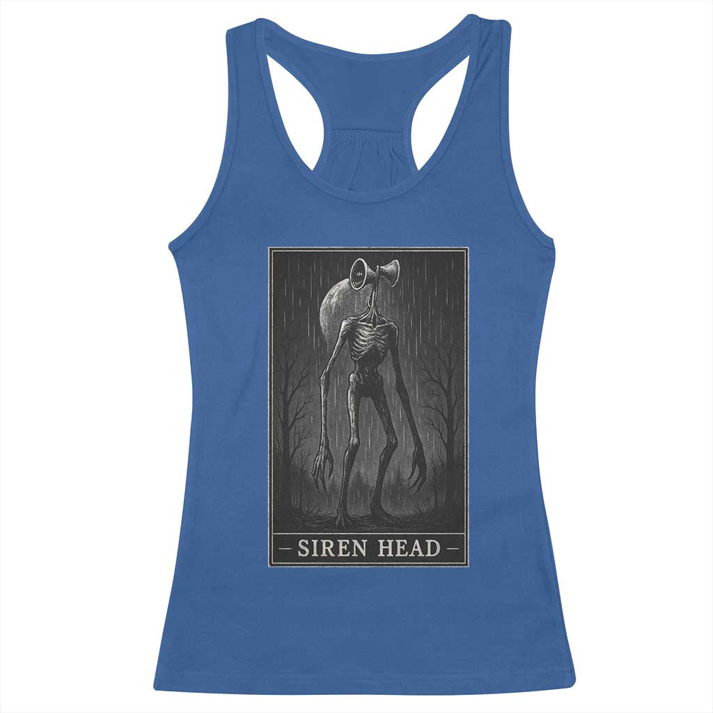 Siren Head Racerback Tank Top Tarot Card Horror American Cryptid TS10 Royal Blue Print Your Wear